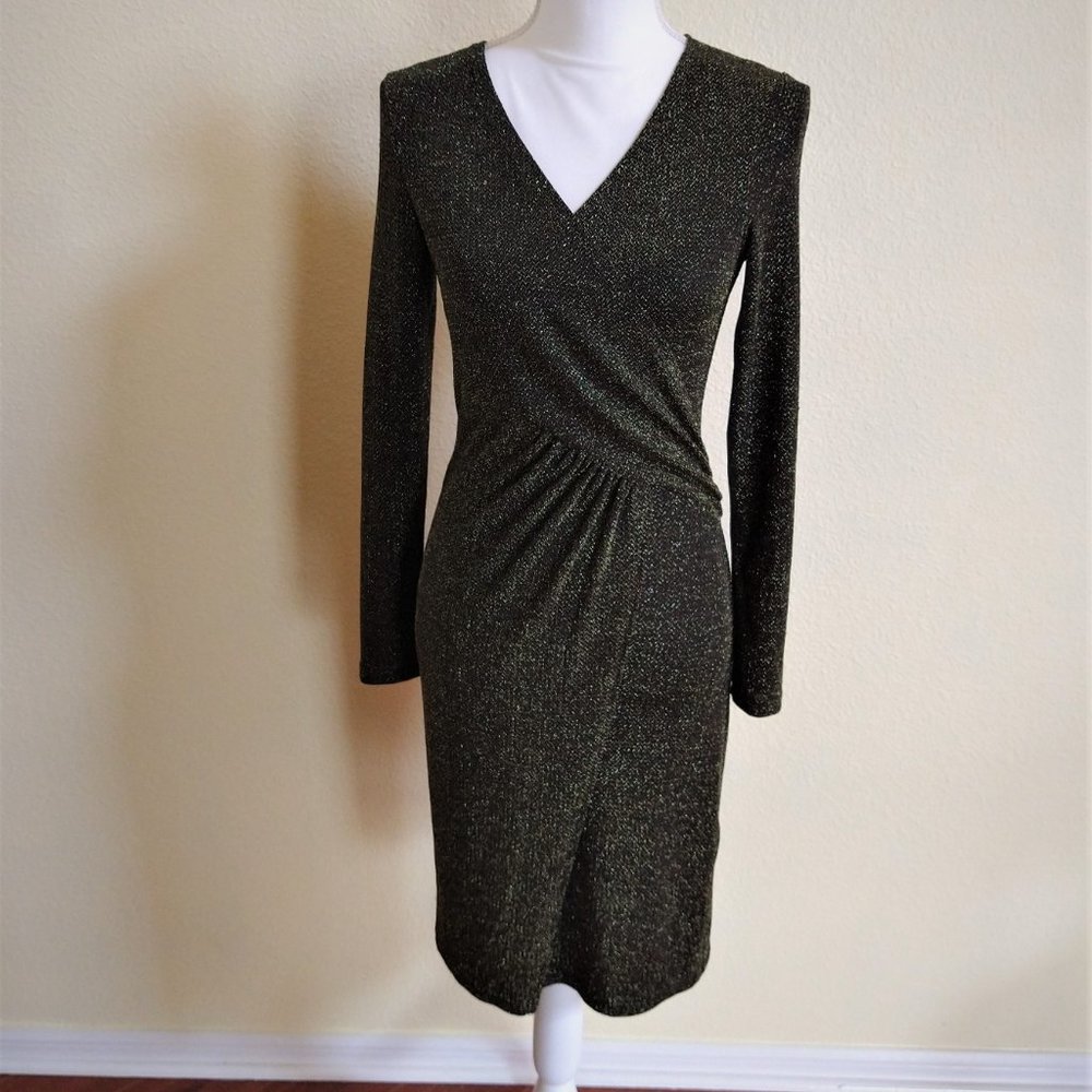 Blue Vanilla Black & Gold Glitter Dress